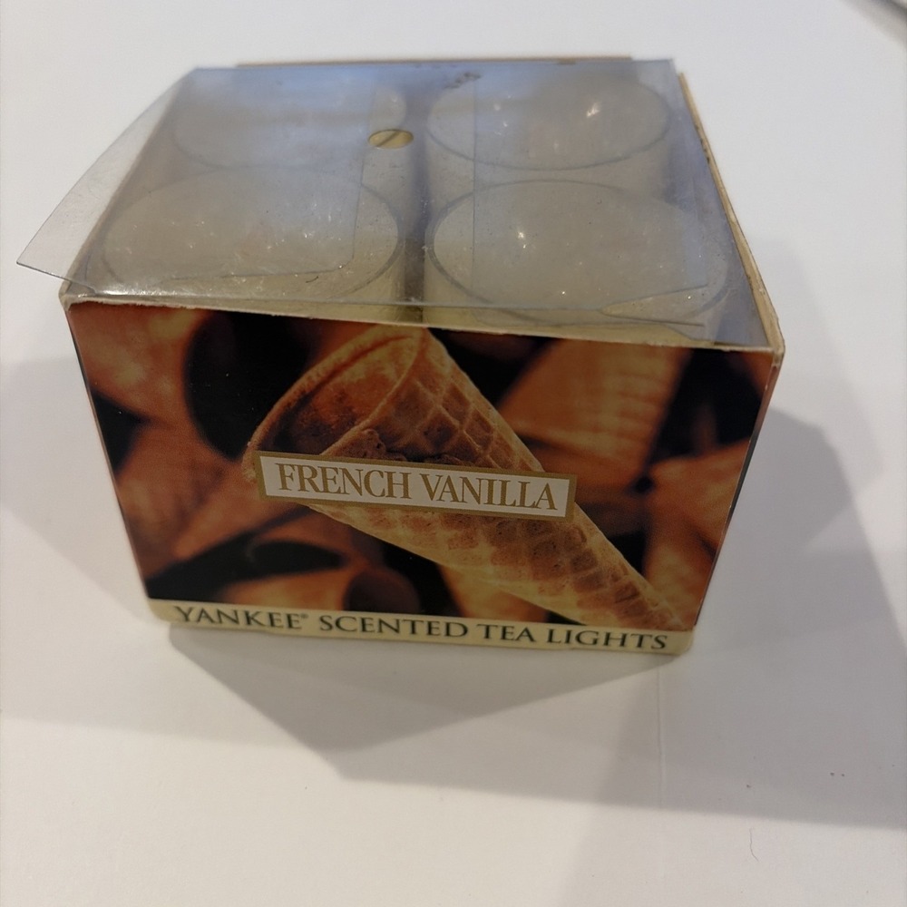 Vintage Yankee Candle French Vanilla Tea Lights 12 Pack Original Box